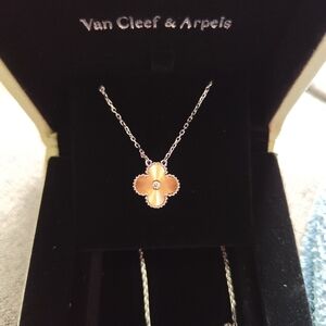 Van Cleef & Arpels Silver and Gold Clover Necklace